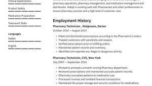 Order Entry Pharmacy Technician Resume Sample Pharmacy Technician Resume Examples & Writing Tips 2022 (free Guide)