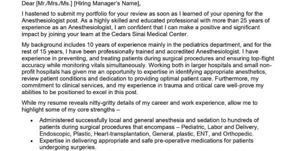 Orthopedic Surgical Coordinator Manager Resume Sample Anesthesiologist Cover Letter Examples – Qwikresume