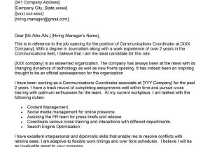 Outreach and Communications Coordinator Sample Resume Communications Coordinator Cover Letter Examples – Qwikresume