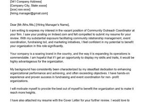 Outreach and Communications Coordinator Sample Resume Community Outreach Coordinator Cover Letter Examples – Qwikresume