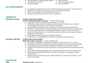 Outside Sales Representative Resume Summary Samples Best Outside Sales Representative Resume Example From Professional …