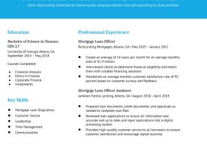 Outstanding Sample Of A Mortgage Loans Officer Resume Loan Officer Resume Examples In 2022 – Resumebuilder.com