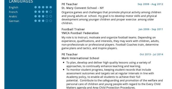 P.e Teacher Resume Free Sample Pe Teacher Resume Sample 2021 Writing Guide & Tips – Resumekraft