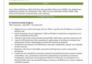 Palo Alto Firewall Engineer Sample Resume Network Security Engineer Resume Samples