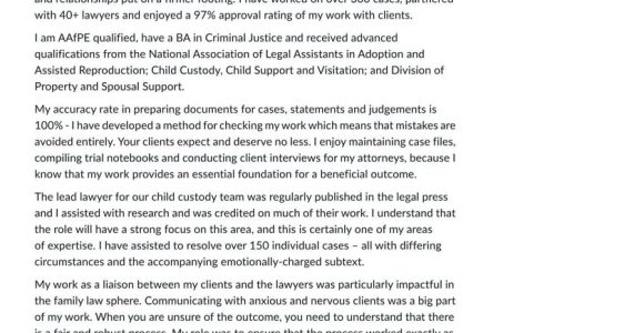 Paralegal Sample Resume and Cover Letter Paralegal Cover Letter Examples & Expert Tips [free] Â· Resume.io