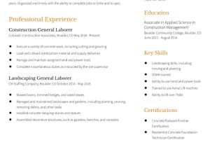 Parks and Gardens Labourer Resume Sample General Laborer Resume Examples In 2022 – Resumebuilder.com