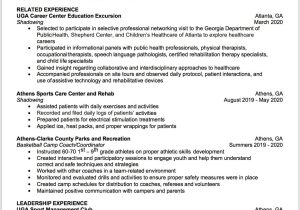 Parks and Recreation Director Resume Sample Uga Career Center