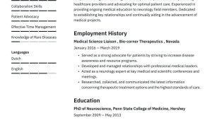 Part 121 First Officer Resume Sample Medical Science Liaison Resume Example & Writing Guide Â· Resume.io