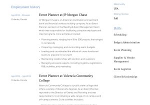 Party Planning event Layout Resume Samples Guide: event Planner Resume 12 Templates Pdf 2022