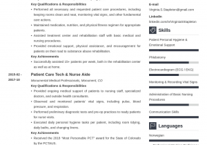 Patient Care Technician Pct Resume Sample Patient Care Technician Pct Resume Sample & Skills