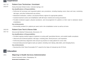 Patient Care Technician Pct Resume Sample Patient Care Technician Resume Example Template Newcast In