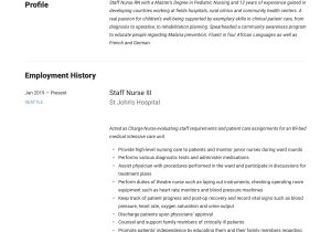 Pediatric Private Duty Nurse Resume Sample Staff Nurse Resume & Writing Guide  12 Templates In Pdf & Jpg 2020