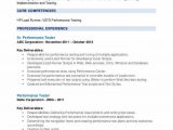 Performance Testing Using Jmeter Resume Sample Performance Tester Resume Samples
