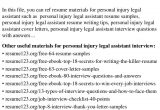 Personal Injury Legal assistant Resume Sample top 8 Personal Injury Legal assistant Resume Samples