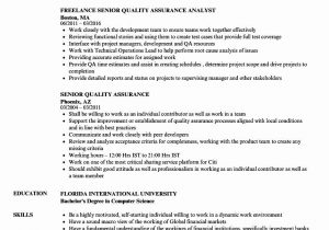 Pharmaceutical Resume Samples for Quality assurance Quality assurance Resume Example Beautiful Senior Quality