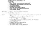 Pharmacy Technician Resume Sample for Hospital Hospital Pharmacy Technician Resume Samples