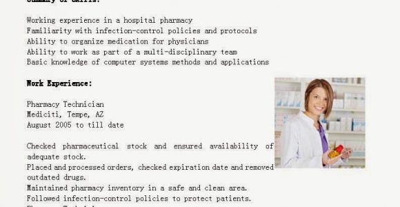 Pharmacy Technician Resume Sample for Hospital Resume Samples Hospital Pharmacy Technician Resume Sample