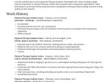 Physical therapy assistant Resume Templates New Graduate Physical therapy Student Intern Resume Creator & Template