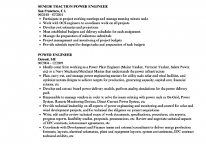 Power Plant Electrical Engineer Resume Sample Simple Power Engineer Resume Power Engineer Resume Samples