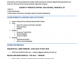 Printable Sample Resume for High School Student High School Resume Resume Templates for High School