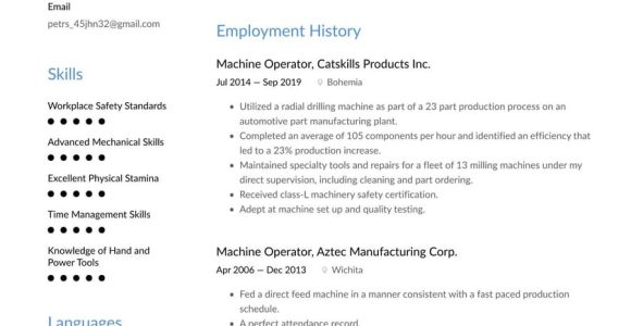 Process Plant Operator Resume Headline Sample Machine Operator Resume Examples & Writing Tips 2022 (free Guide)