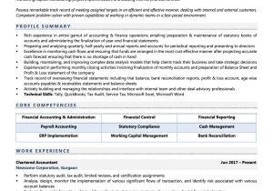 Product Information Exchange Standard Resume Samples Chartered Accountant (ca) Resume Examples & Template (with Job …