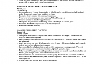 Production Planning and Control Manager Resume Sample Pdf Manager Production Planning Resume Samples