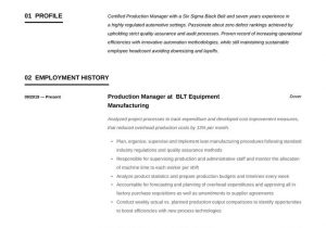 Production Planning and Control Manager Resume Sample Pdf Production Manager Resume Template