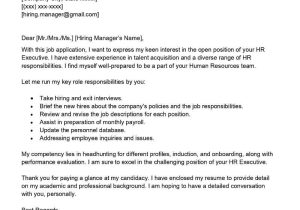 Professional Cover Letter for Resume Human Resorce Sample Hr Executive Cover Letter Examples – Qwikresume