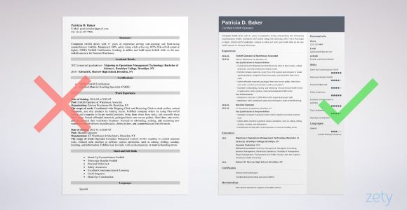 Professions for fork Reach Truck and Cherry Picker Resume Samples forklift Operator Resume (sample Job Description & Guide)