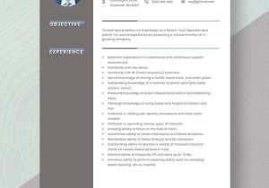 Professions for fork Reach Truck and Cherry Picker Resume Samples Operator Resume Templates – Design, Free, Download Template.net