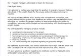Program Manager Resume Cover Letter Samples Program Manager Cover Letter Sample