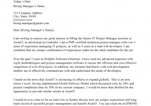 Program Manager Resume Cover Letter Samples Project Manager Cover Letter Sample & Tips