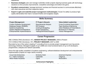 Project Management Resume Examples and Samples Experienced It Project Manager Resume