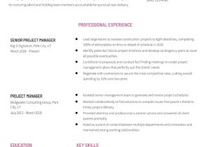 Project Manager Roofing Objective Resume Samples Senior Project Manager Resume Examples In 2022 – Resumebuilder.com
