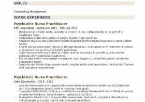Psychiatric Nurse Practitioner Student Resume Sample Psychiatric Nurse Practitioner Resume Samples