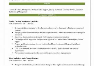 Quality assurance Specialist Qa Resume Sample Quality assurance Specialist Resume Samples
