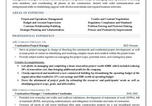 Real Estate Development Manager Resume Sample Construction Project Manager Resume Resume4dummies