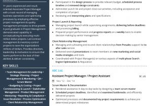 Real Estate Development Manager Resume Sample Free associate Project Manager Resume Sample 2020 by Hiration