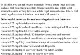 Real Estate Legal assistant Resume Sample top 8 Real Estate Legal assistant Resume Samples