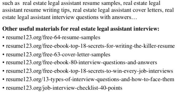 Real Estate Legal assistant Resume Sample top 8 Real Estate Legal assistant Resume Samples