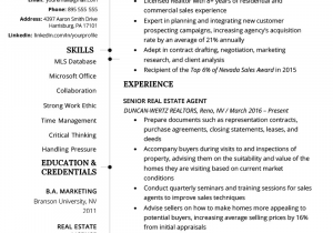 Real Estate Sales Agent Resume Sample Real Estate Agent Resume & Writing Guide