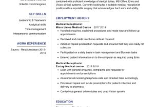 Receptionist Job Description Sample On Resume Medical Receptionist Resume Sample 2022 Writing Tips – Resumekraft