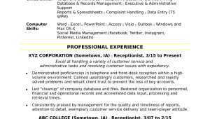 Receptionist Job Description Sample On Resume Receptionist Resume Monster.com