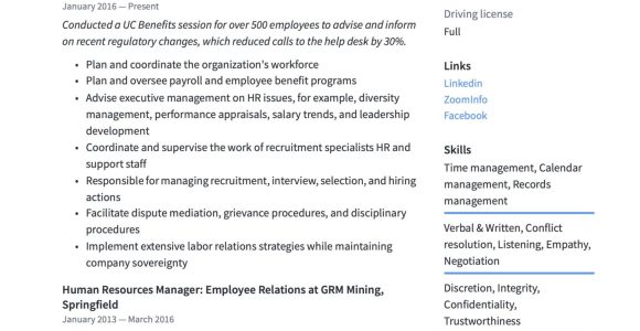 Regional Human Resources Manager Resume Sample 17 Human Resources Manager Resumes & Guide 2020