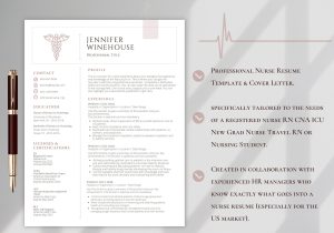 Registered Nurse Resume Sample format for 2023 New Grad Nurse Resume Template Registered Nurse Travel Rn – Etsy