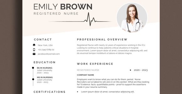Registered Nurse Resume Sample format for 2023 Nurse Resume Nursing Resume Template Resume for Rn Cv – Etsy