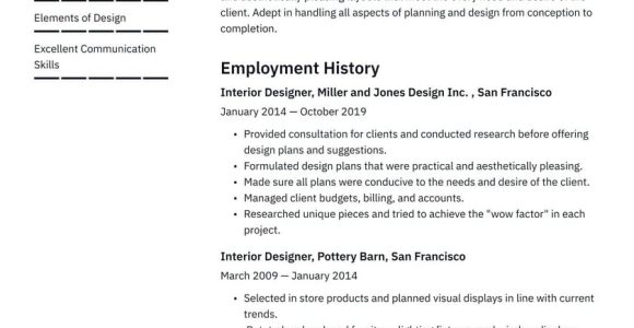 Related Skills Of A Interior Decorator Resume Samples Interior Designer Resume Examples & Writing Tips 2022 (free Guide)