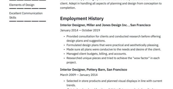 Related Skills Of An Entry Level Interior Decorator Resume Samples Interior Designer Resume Examples & Writing Tips 2022 (free Guide)