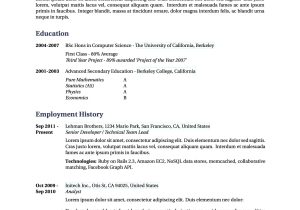 Relevent Course Work Resume Samples Uc Berkley Latex Templates – Cvs and Resumes